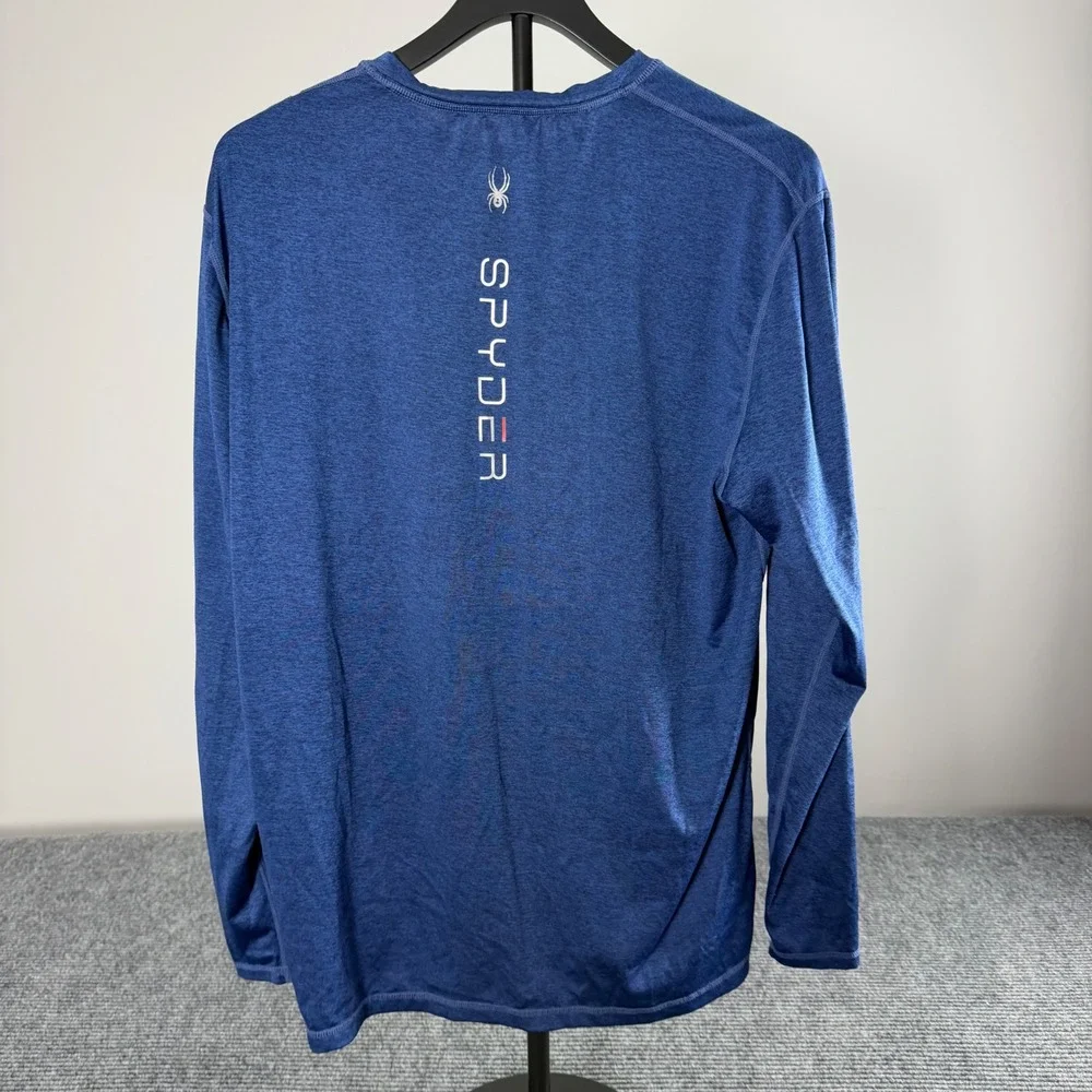 Spyder‎ Swim Rash Guard Mens Blue Heather Long Sleeve UPF 50+ Sun Shirt XL